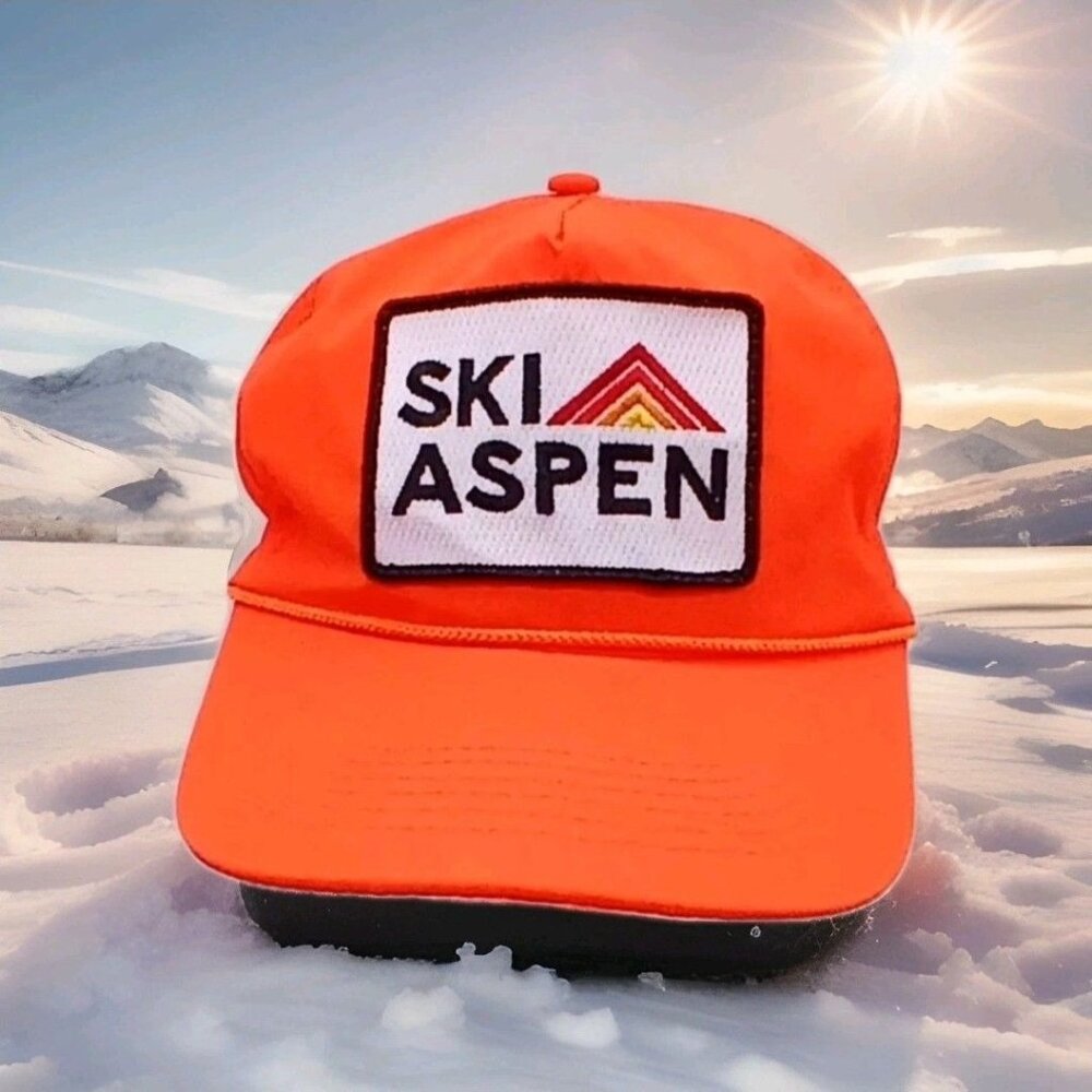 Aviator Nation Vintage SKI NAKED Trucker Neon Orange Hat Cap